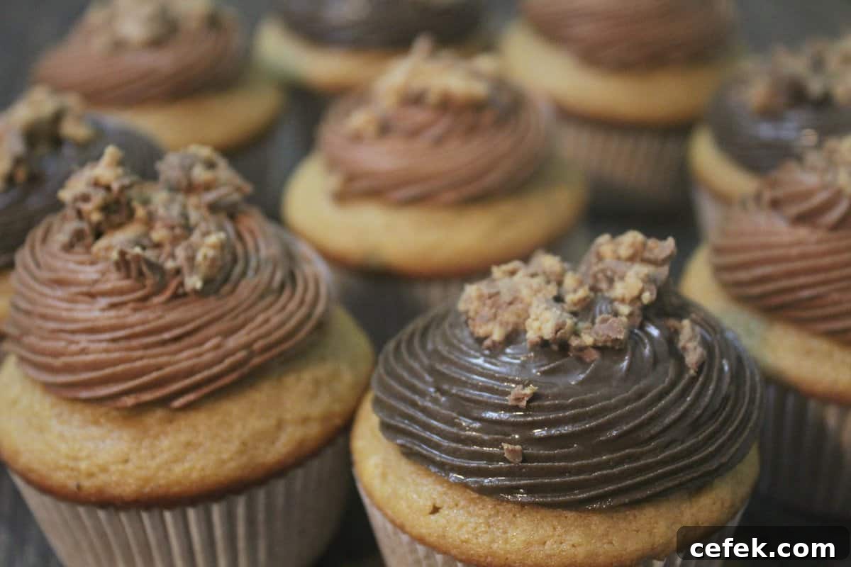 Death by Peanut Butter Cupcakes - moist, rich and extra peanut buttery