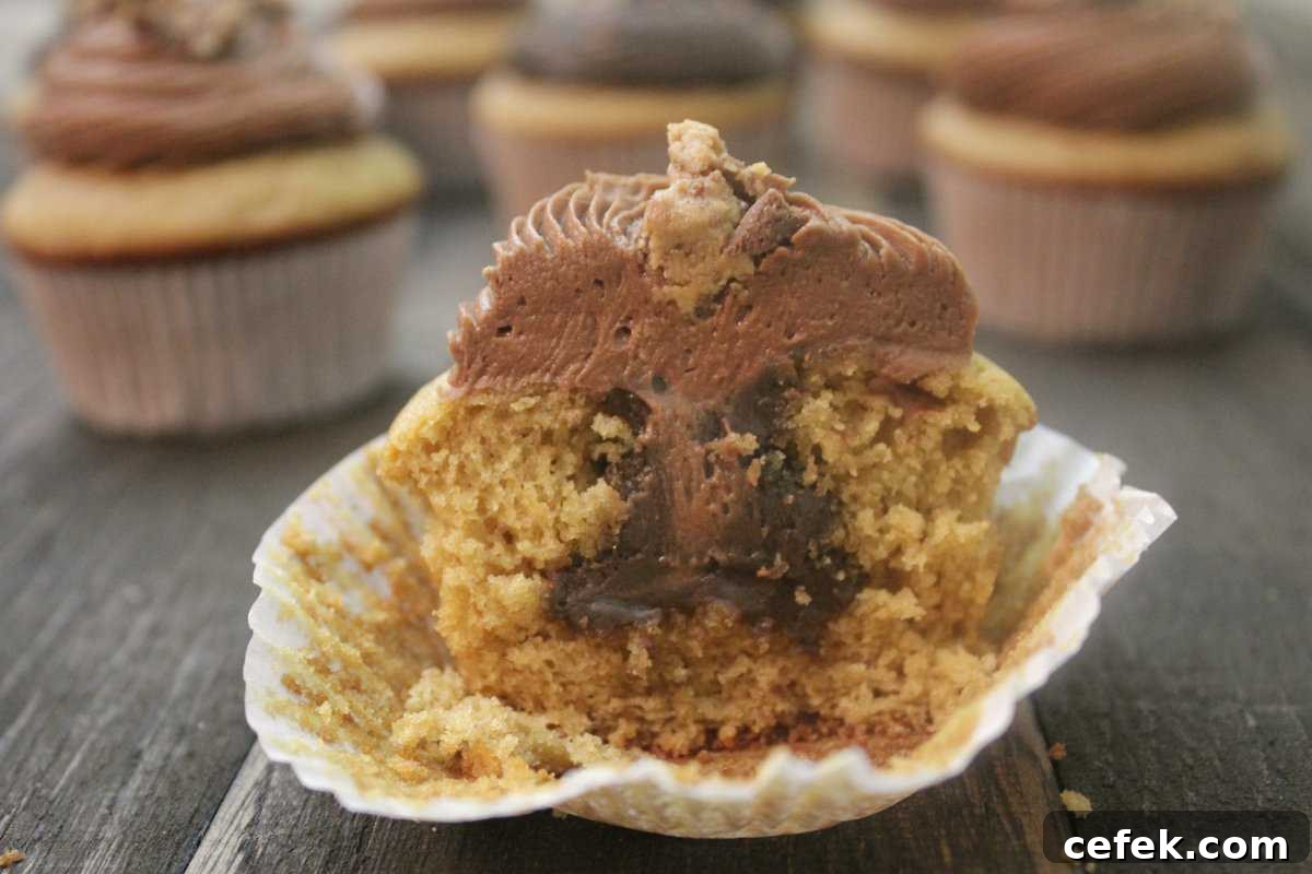 Peanut butter cupcakes like you've never had them!