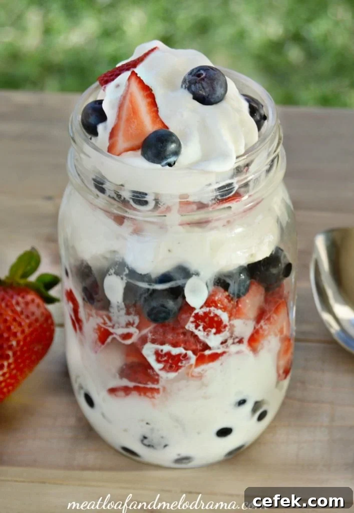 strawberry-blueberry-red-white-blueberry-ice-cream-parfait-mason-jar