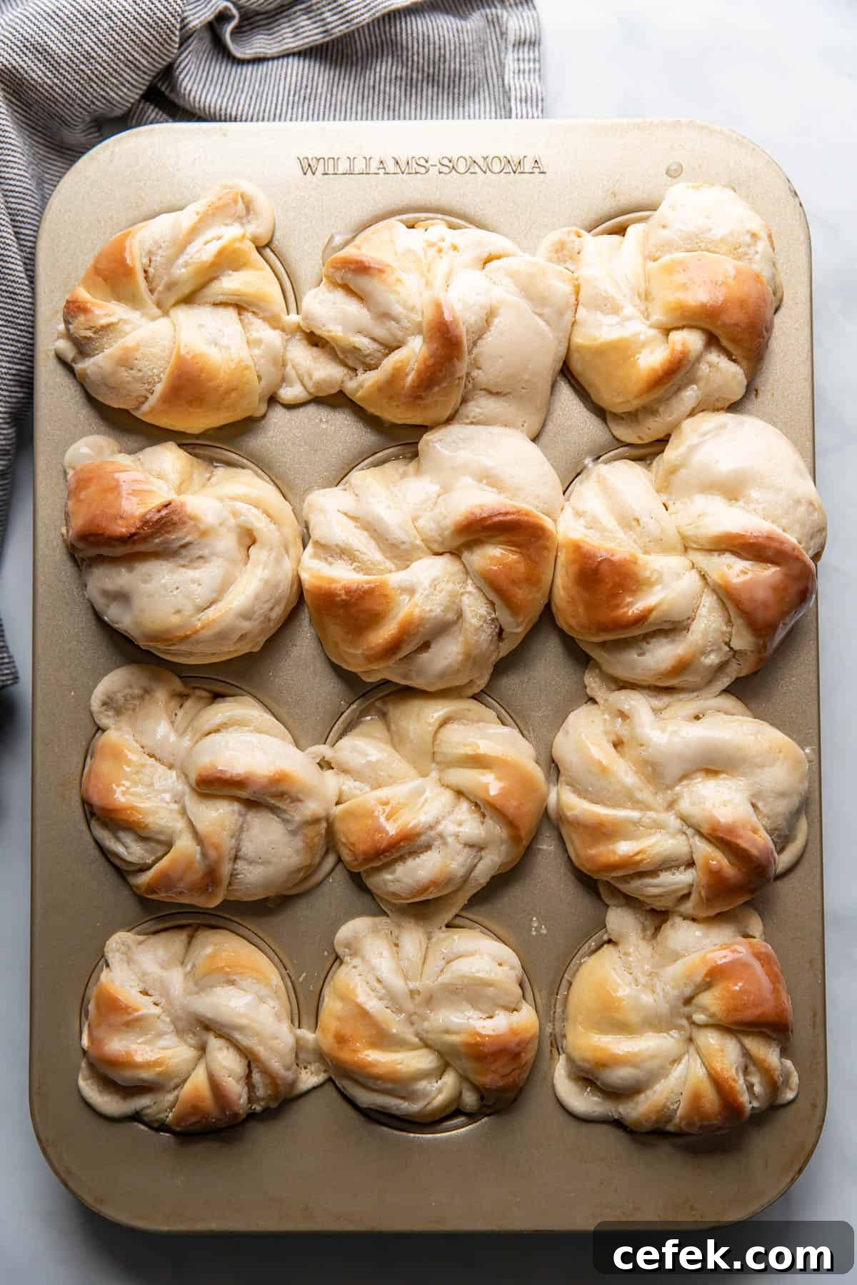 twisty sweet cream cheese muffin bun dessert.
