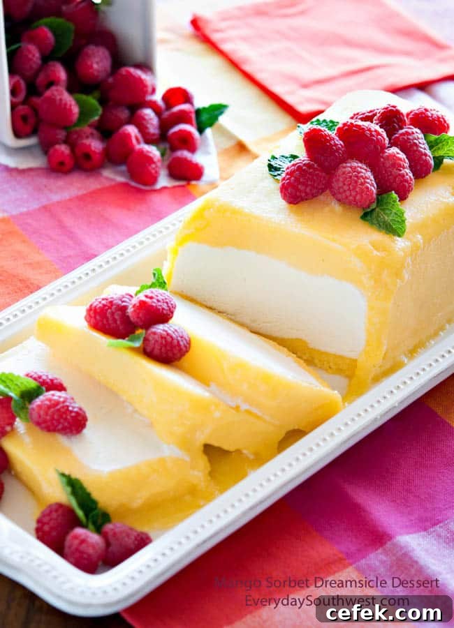 Mango Sorbet Dreamsicle Dessert