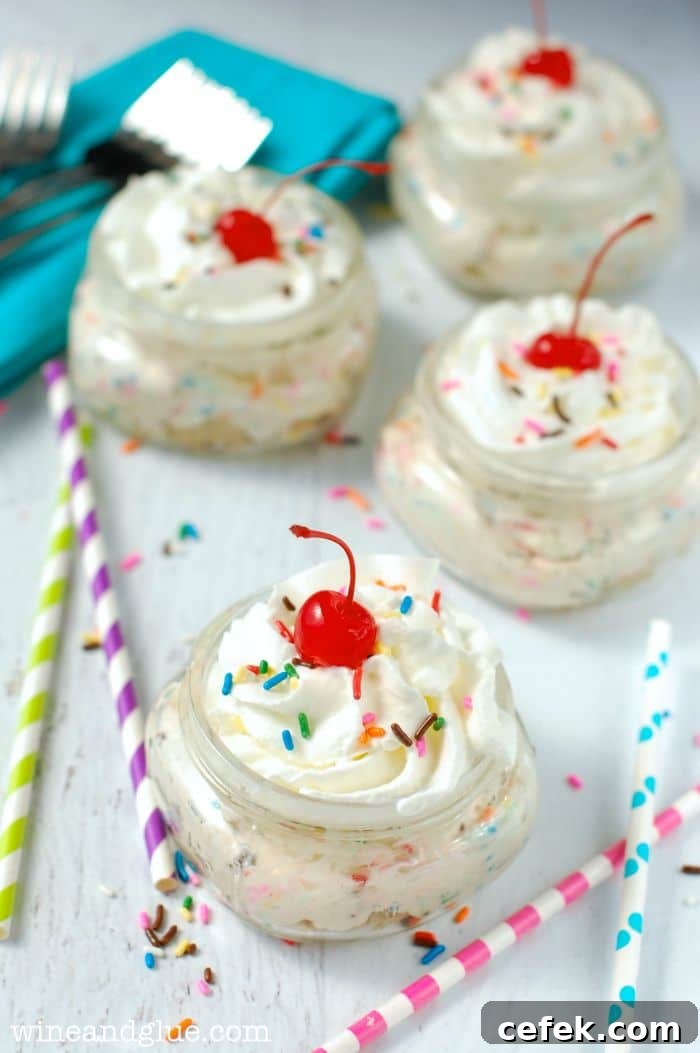 No Bake Funfetti Cheesecake Cups