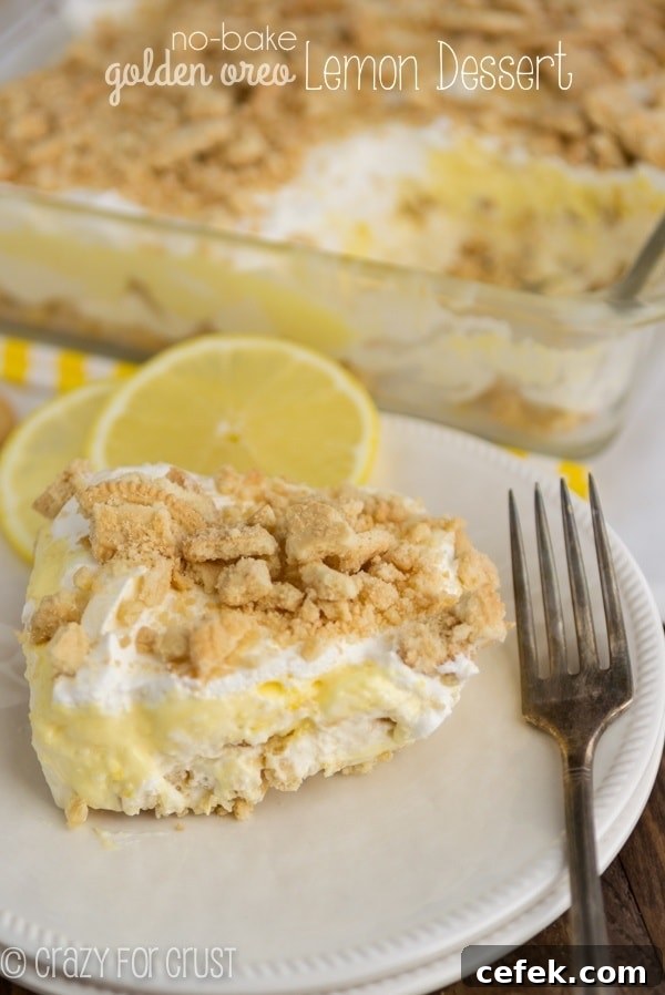 No-Bake Golden Oreo Lemon Dessert