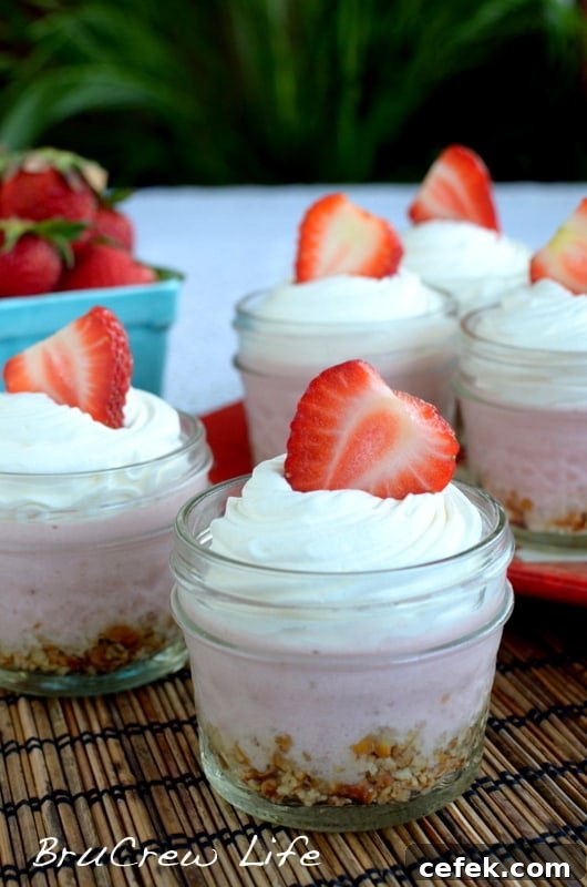 No Bake Strawberry Cheesecake