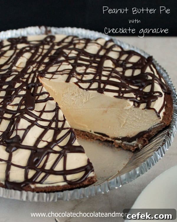 Peanut Butter Pie with Chocolate Ganache