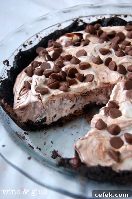 Triple Chocolate Raspberry Ice Cream Pie