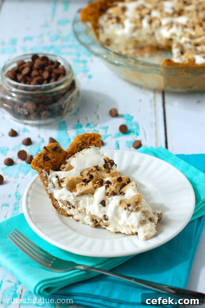 Chocolate Chip Cookie Dough Ice Cream Pie