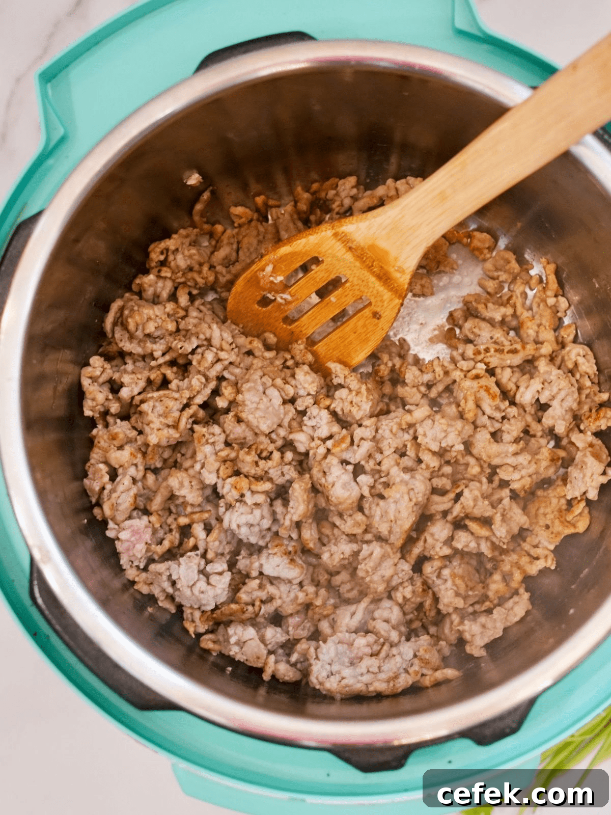 crumbled sausage in instant pot