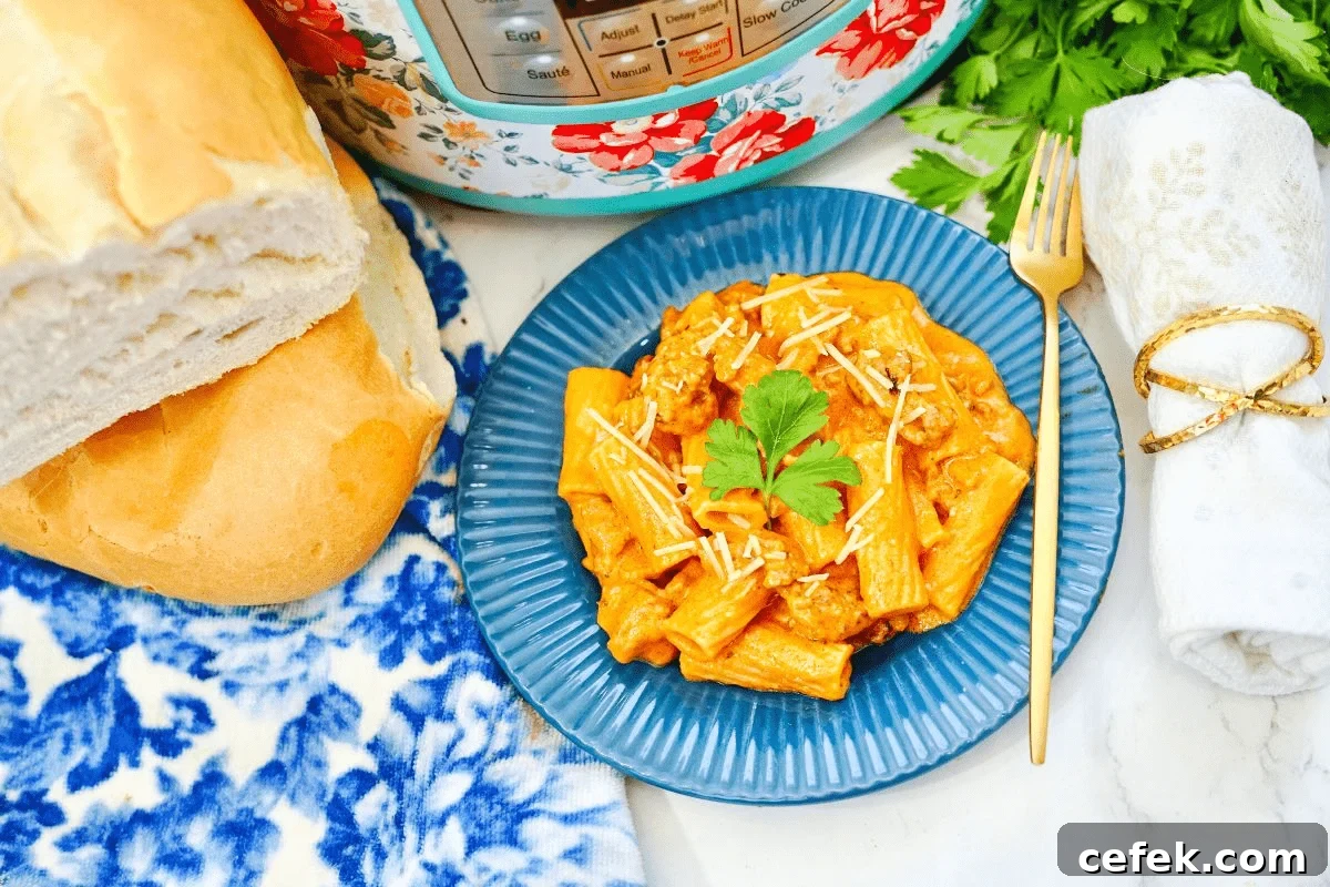 creamy sausage pasta