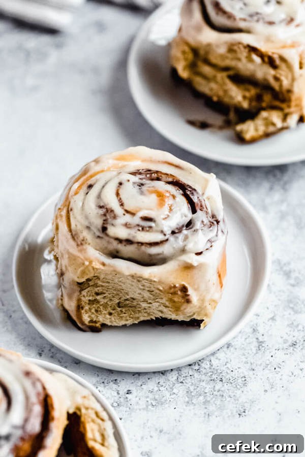 chai latte cinnamon roll on an appetizer plate