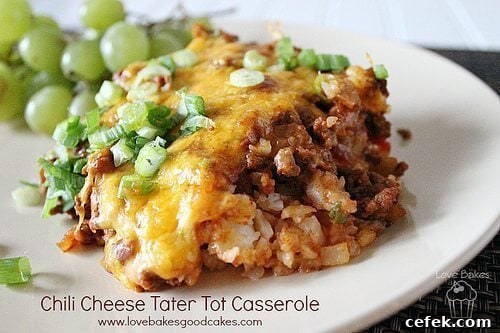 Chili Cheese Tater Tot Casserole