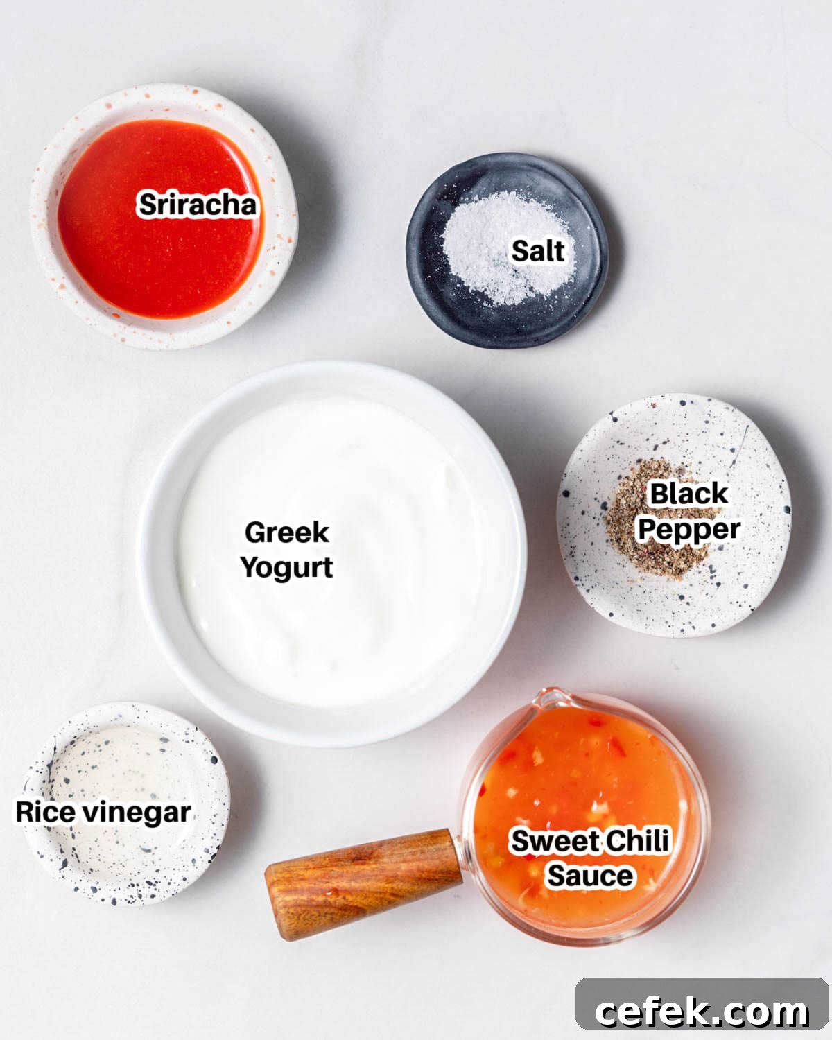 ingredients for bang bang sauce.