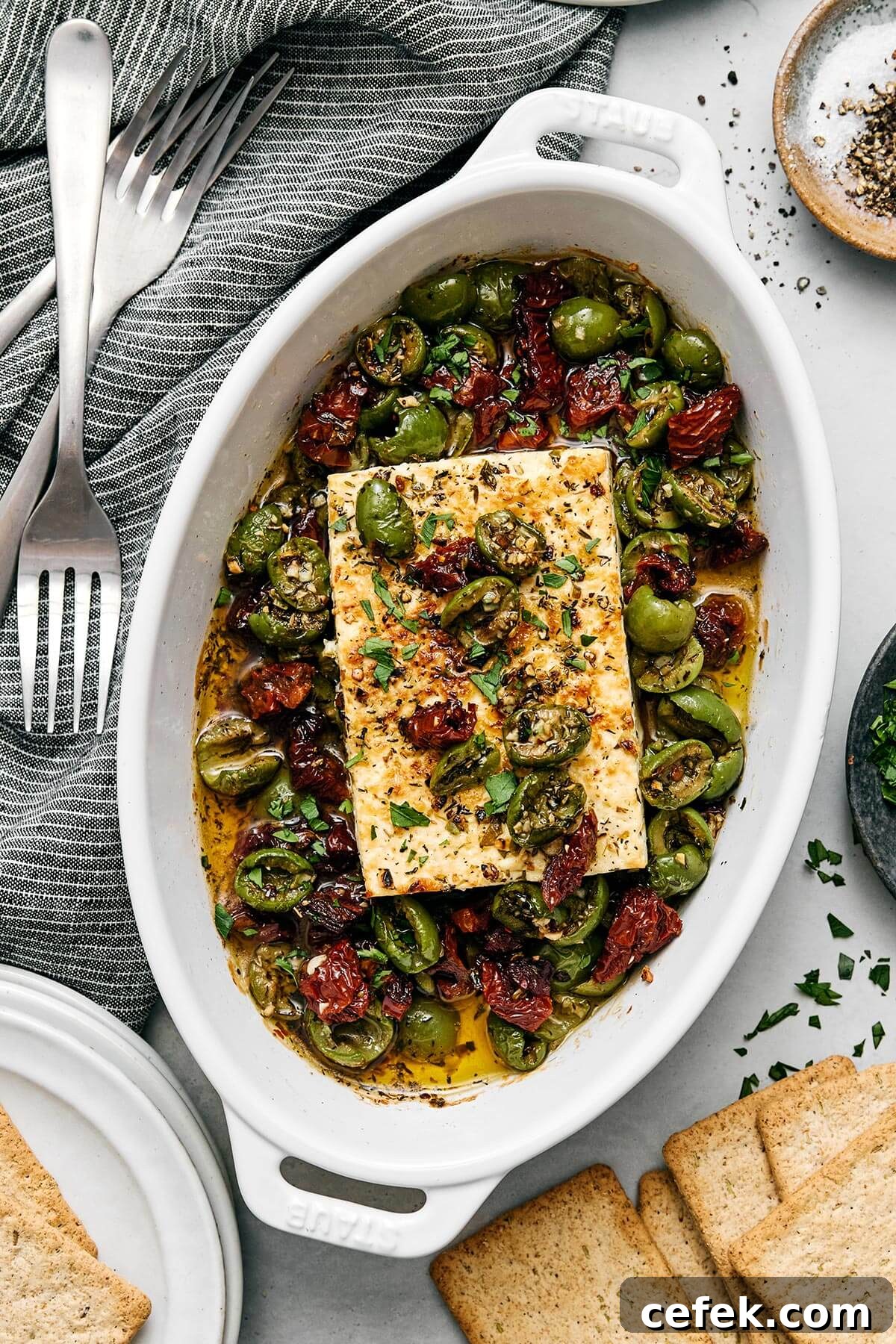 Mediterranean baked feta.
