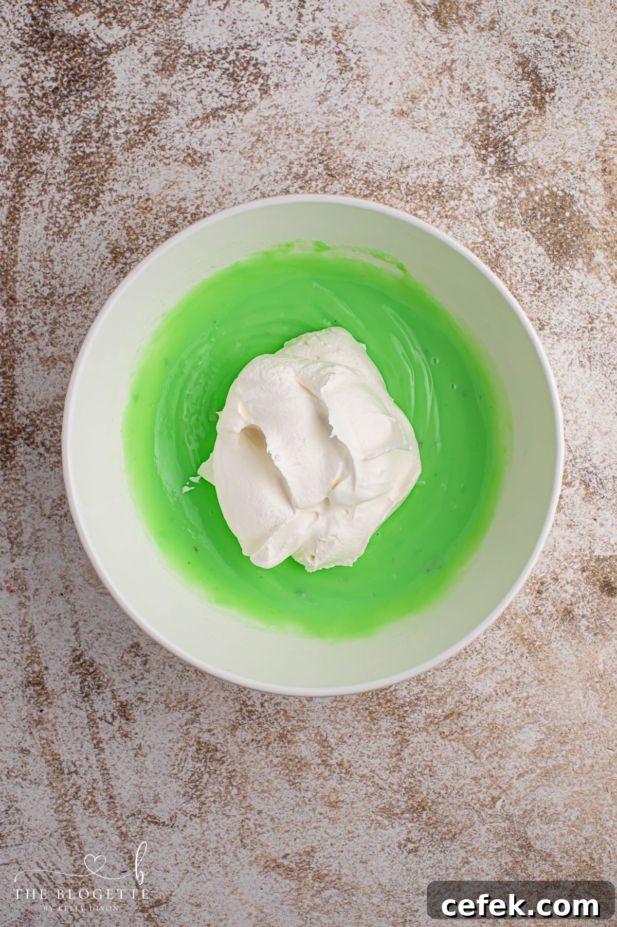 Fold in half of the Cool Whip