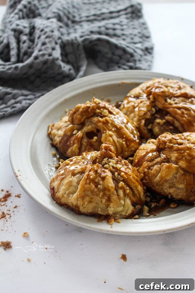 Apple dumplings close-up