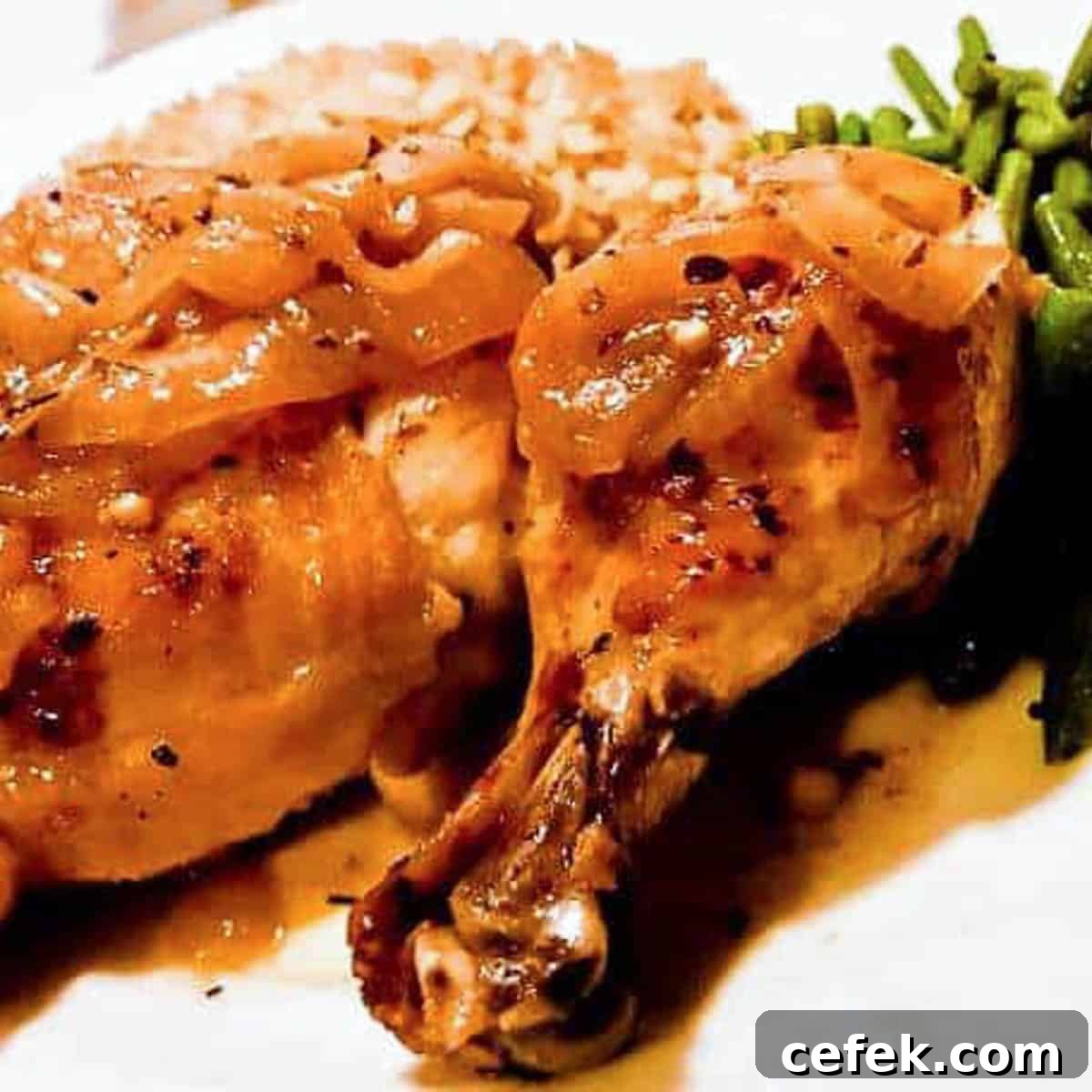 instant pot mediterranean chicken close up