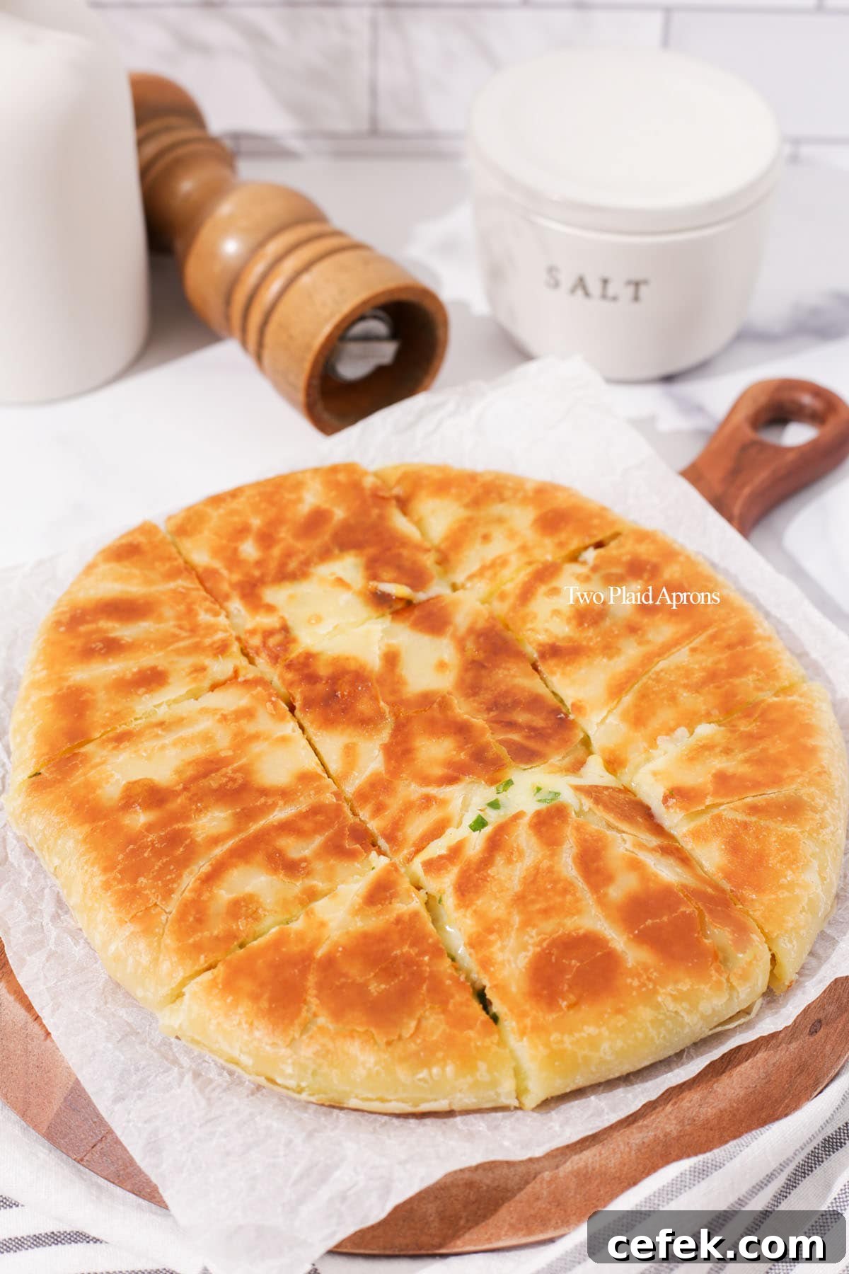 Cheesy loaded potato bread.
