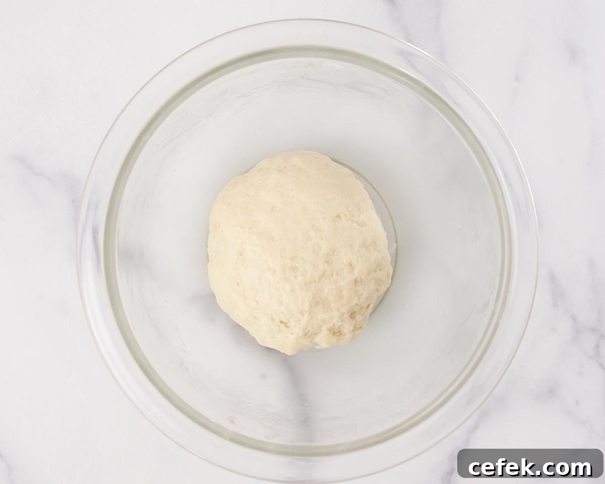 Dough mixed together.