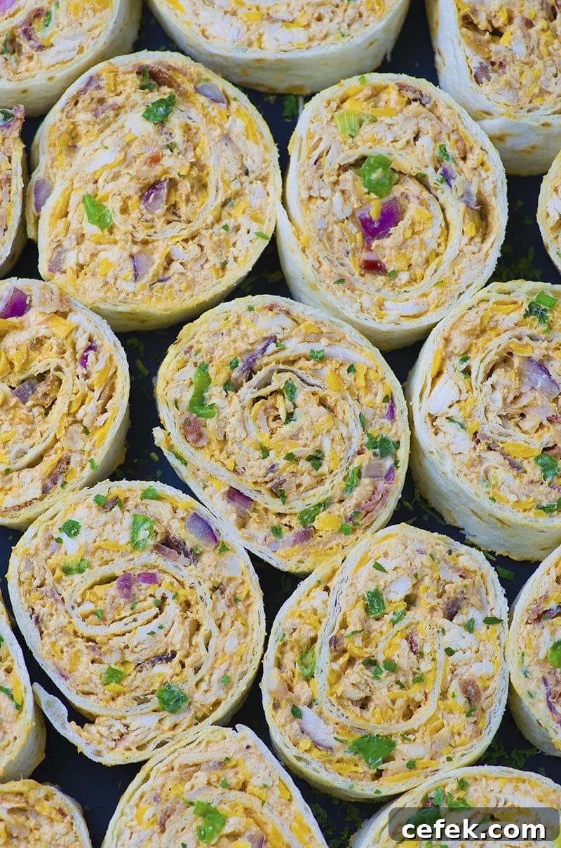 Bunch of BBQ Chicken Rollups