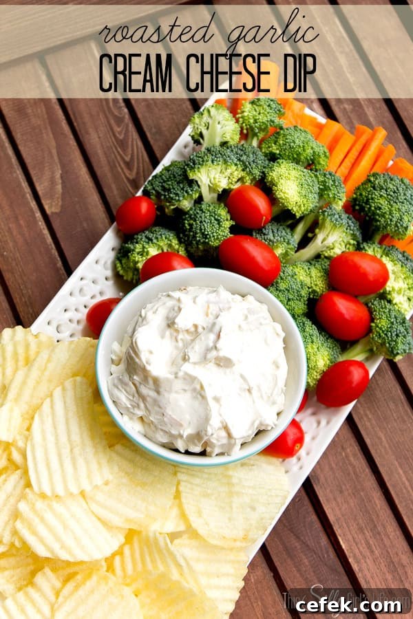 Roasted Garlic Cream Cheese Dip
