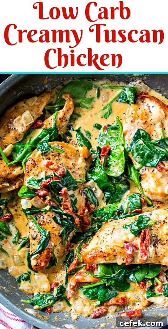 Low Carb Creamy Tuscan Chicken