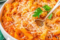 Baked Pasta e Fagioli Casserole: Cheesy Italian Bean Pasta