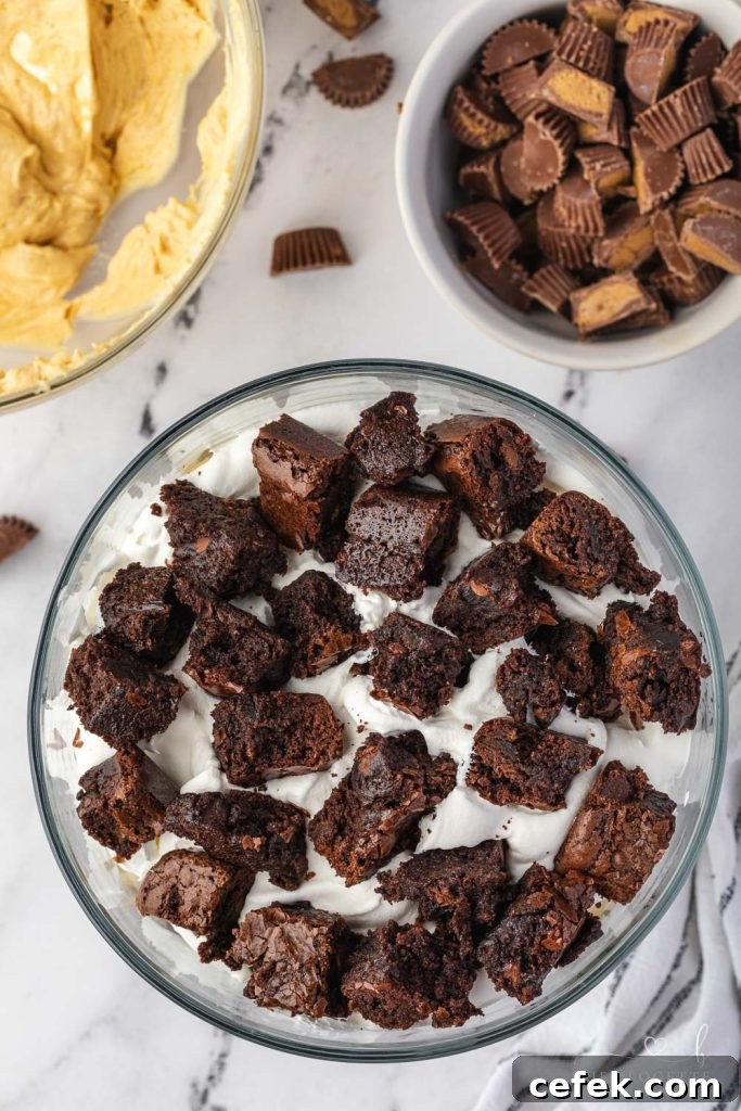 Peanut Butter Brownie Trifle