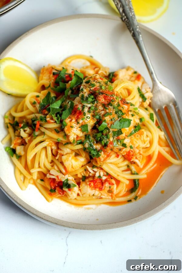 harissa lobster spaghetti