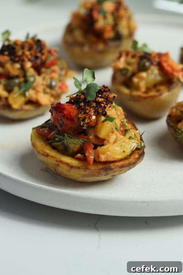 lobster salad stuffed potatoes