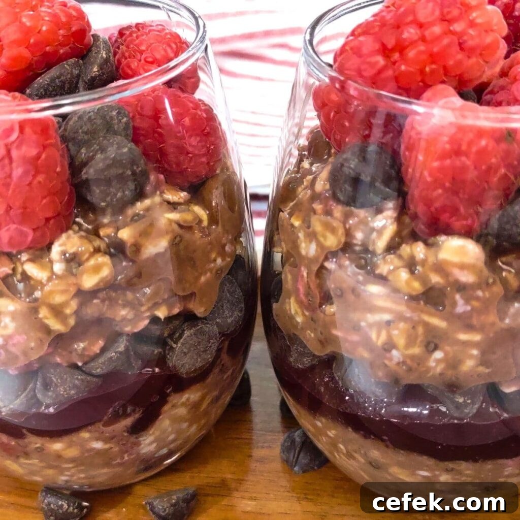 Raspberry Chocolate Overnight Oats Recipe for Morning Boost 2 raspberry chocolate overnight oats recipe dinners done quick featured image