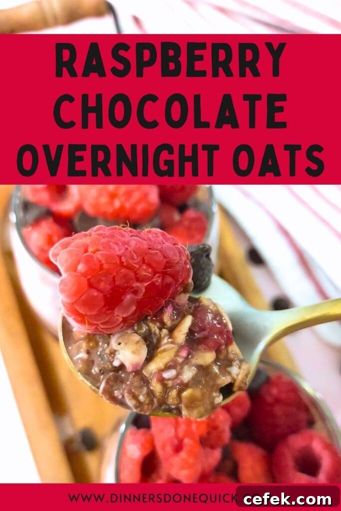 Raspberry Chocolate Overnight Oats Recipe for Morning Boost 10 raspberry chocolate overnight oats recipe dinners done quick pinterest