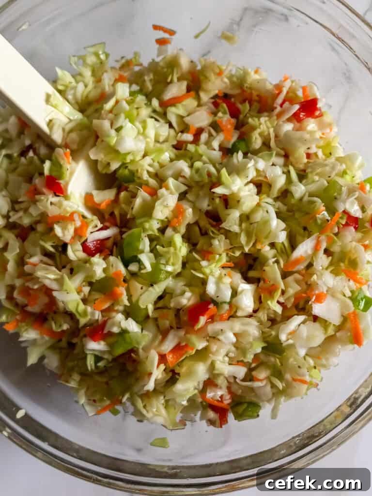 Amish Pepper Cabbage: Tangy Country-Style Side Dish 7 a big bowl of pepper cabbage.