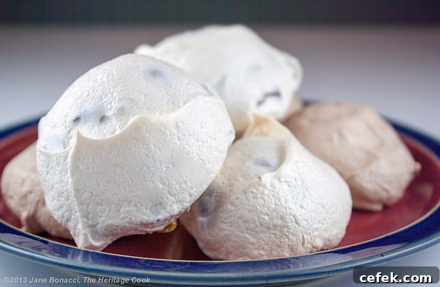 Gluten-Free Chocolate Chip Meringue Cookies Recipe 3 Chocolate Chip Meringue Cookies - The Heritage Cook