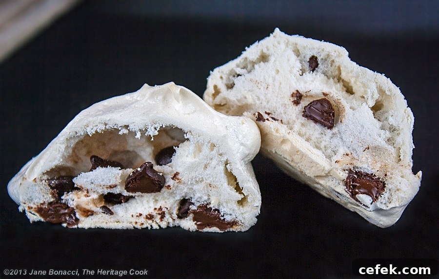 Chocolate Chip Meringue Cookies - The Heritage Cook