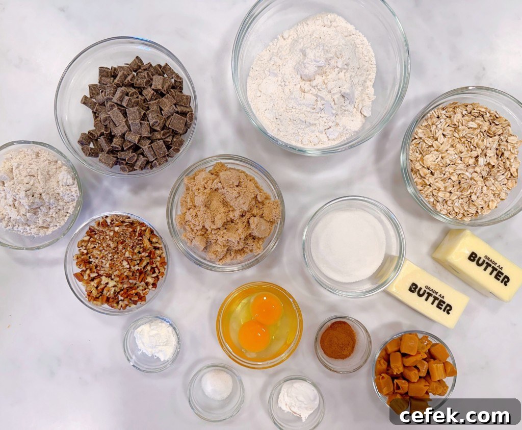Ingredients for Pumpkin Spice Caramelitas.