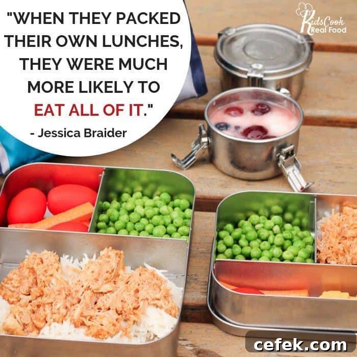 Inspirational quote about kids packing their own lunch