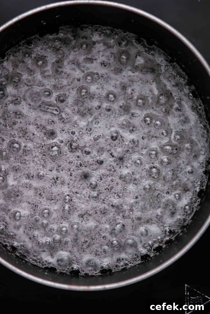 Boil the sugar water first