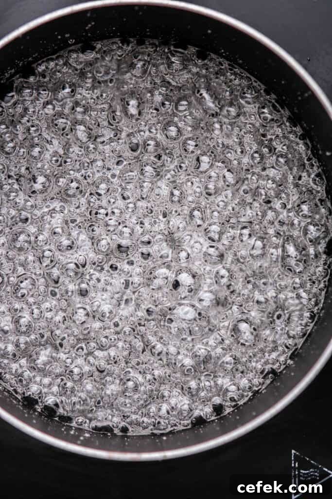 Boil the sugar water first