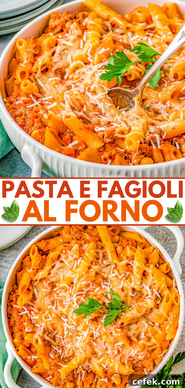 Baked Pasta e Fagioli Casserole: Cheesy Italian Bean Pasta 10 Pasta e Fagioli al Forno