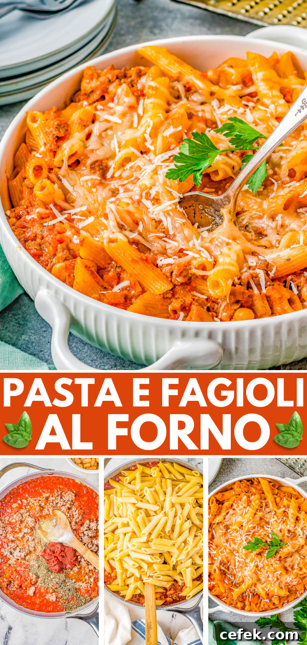 Baked Pasta e Fagioli Casserole: Cheesy Italian Bean Pasta 11 Pasta e Fagioli al Forno