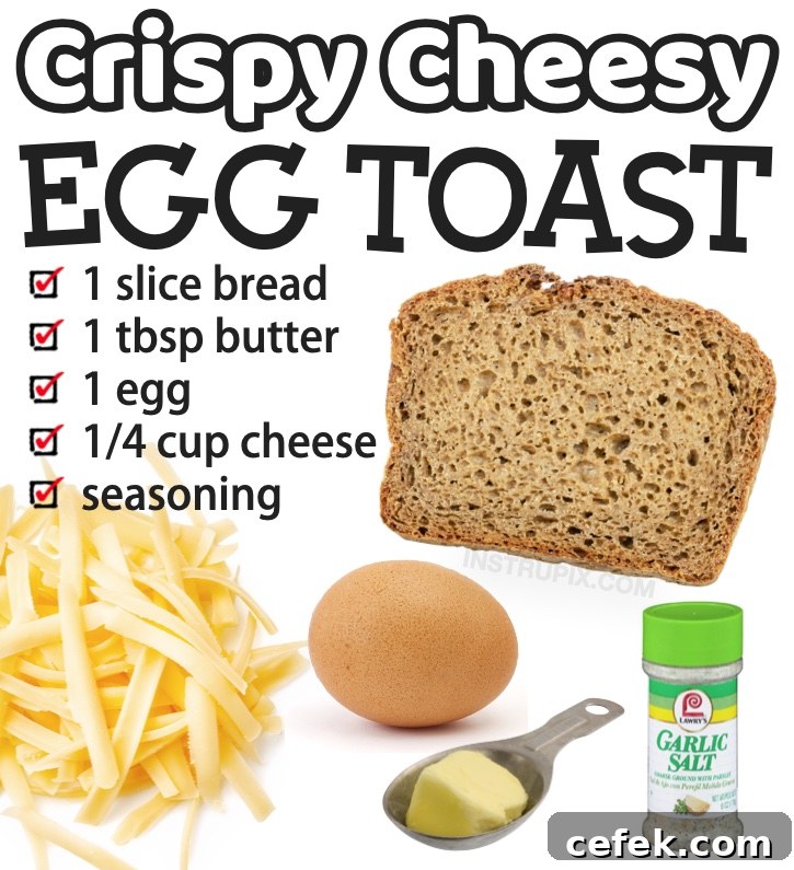 Crispy Toast Topped with Gooey Cheesy Eggs 3 Crispy Cheesy Egg Toast | A super fun breakfast idea for one! My kids love this easy way of basically making an open faced sandwich in the toaster oven. Just a few cheap and simple ingredients! A great breakfast idea for busy school mornings for teens and older kids. Make it healthy using a whole grain bread. So yummy!