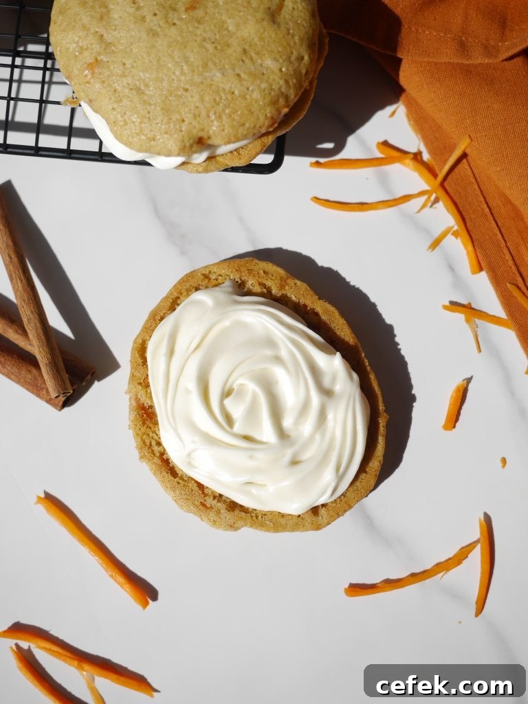Amish Carrot Whoopie Pies Recipe with Cream Cheese Frosting 6 img 10862 5