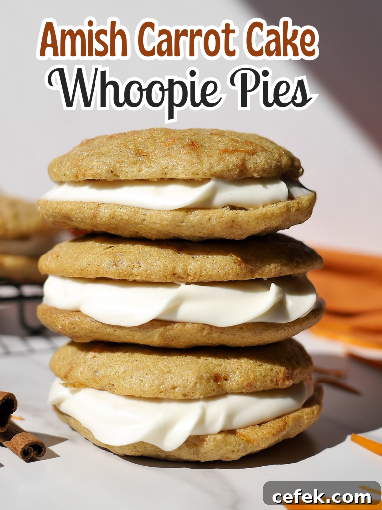 Amish Carrot Whoopie Pies Recipe with Cream Cheese Frosting 7 img 10862 6