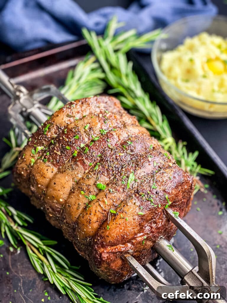Rotisserie Prime Rib: How to Cook a Tender, Juicy Roast 2 cooked prime rib on a platter