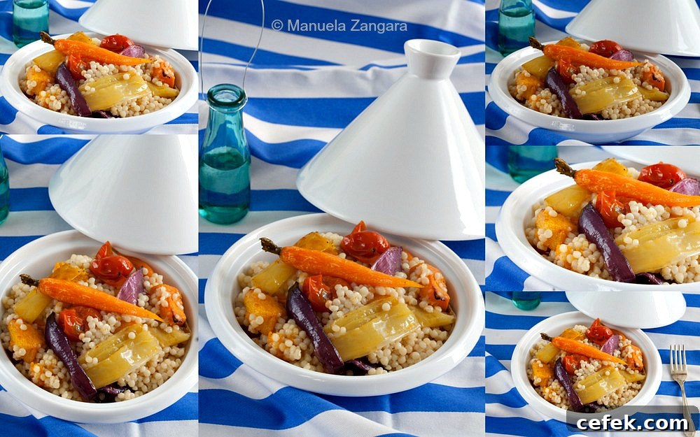 Warm Maftoul Salad with Roasted Vegetables and Herbs 2 Warm Maftoul Salad with Roasted Vegetables