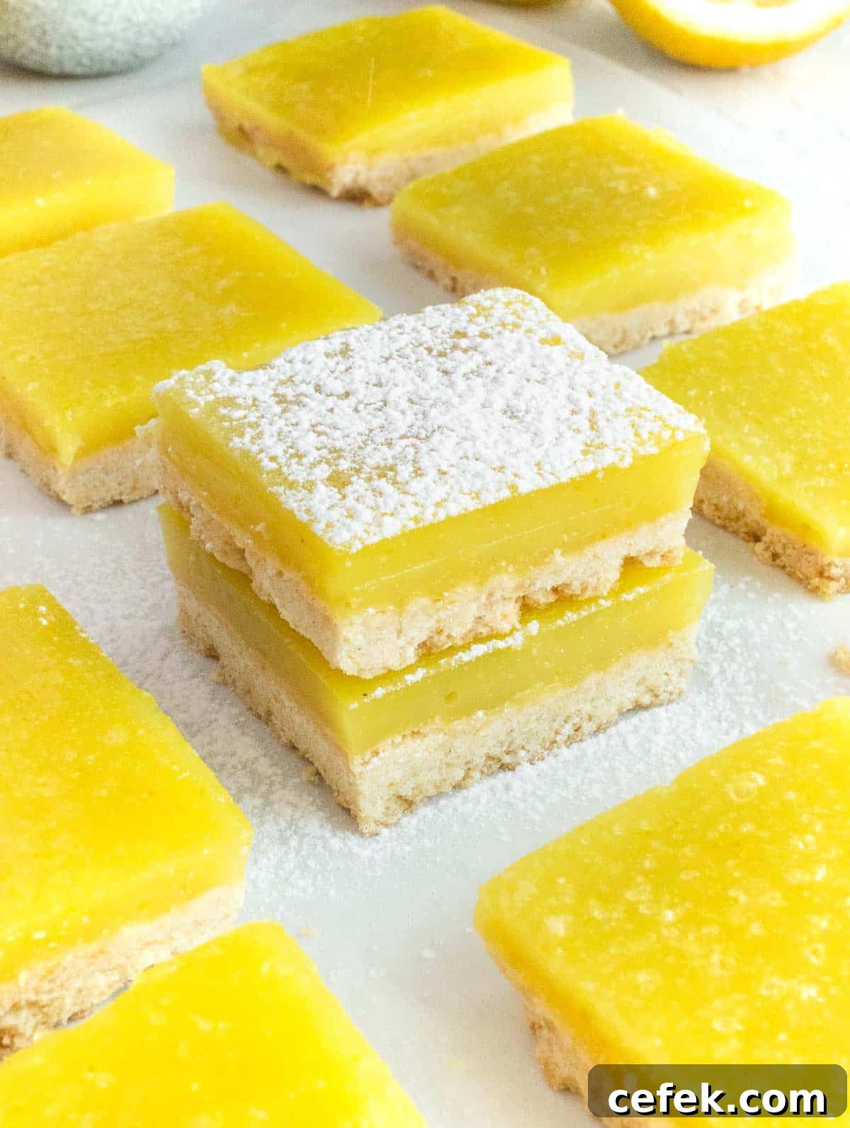 Tangy Vegan Lemon Bars with Shortbread Crust 2 vegan lemon bars