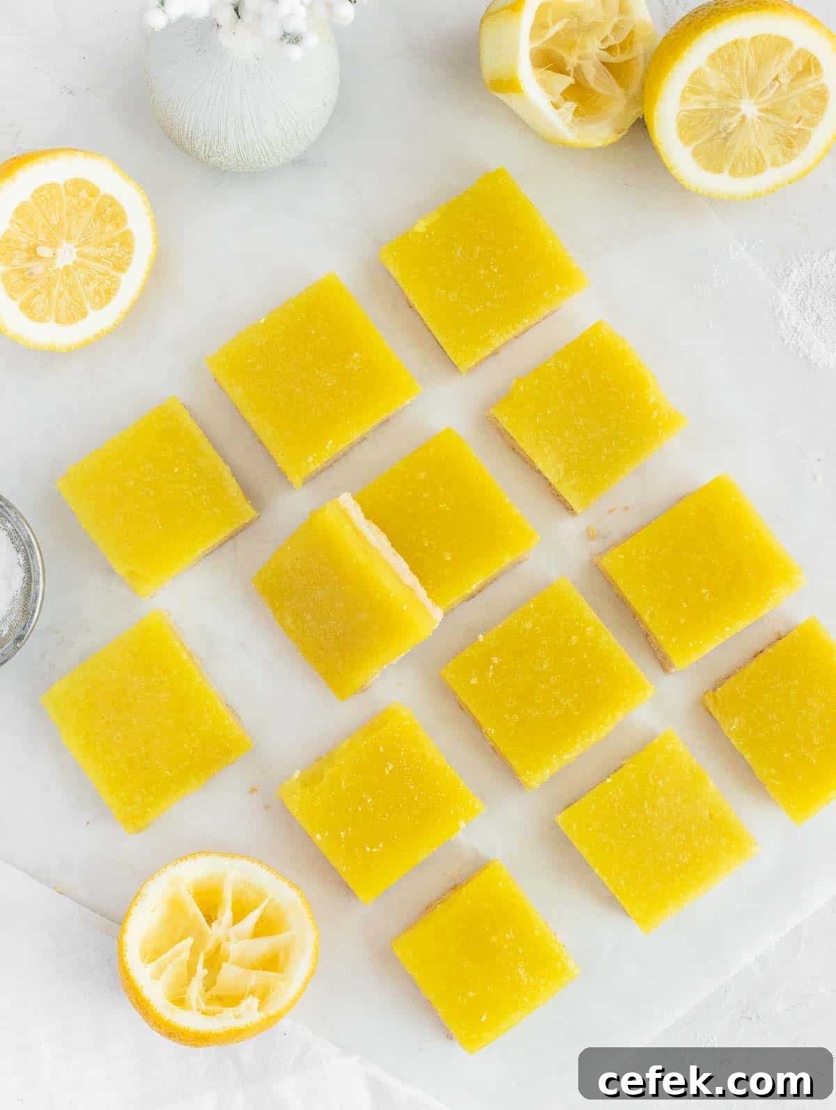 Tangy Vegan Lemon Bars with Shortbread Crust 12 vegan lemon bars