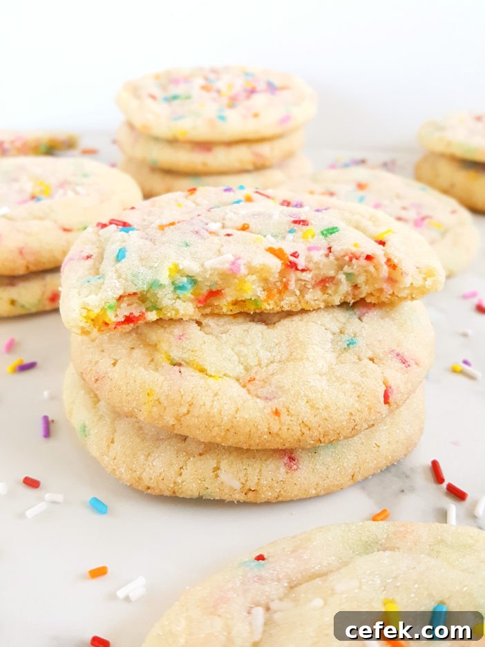 Soft Chewy Powdered Sugar Crinkle Cookies 2 Chewy Powdered Sugar Cookies with Sprinkles - An easy dessert recipe to make for the holidays or anytime of the year!