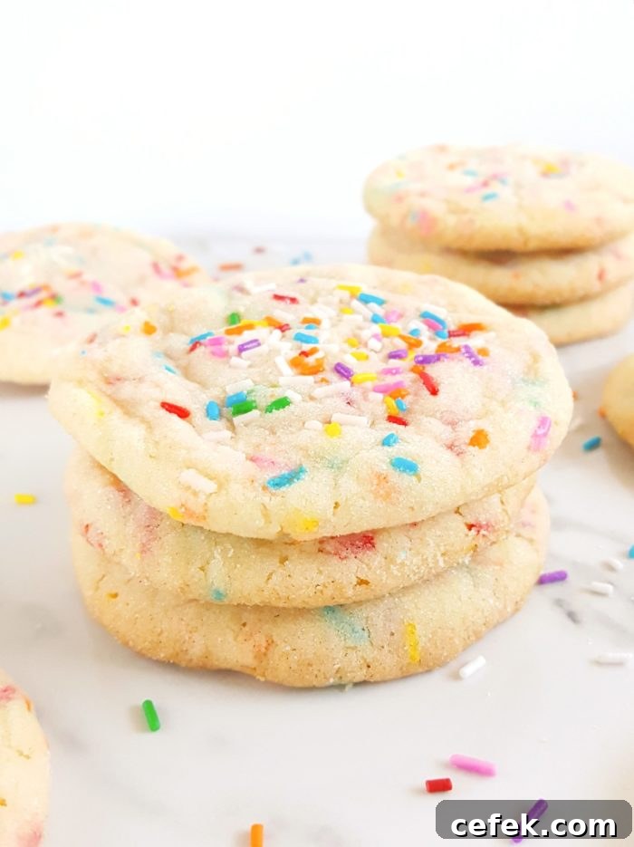 Soft Chewy Powdered Sugar Crinkle Cookies 4 Chewy Powdered Sugar Cookies with Sprinkles - An easy dessert recipe to make for the holidays or anytime of the year!