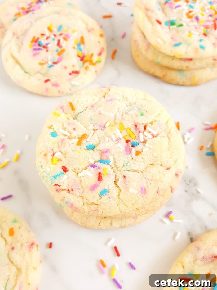 Soft Chewy Powdered Sugar Crinkle Cookies 5 Chewy Powdered Sugar Cookies with Sprinkles - An easy dessert recipe to make for the holidays or anytime of the year!